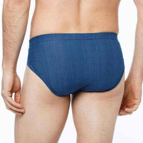 Pack X2 Slip Calzoncillo Hombre Eyelit Rayado Art. 304 2