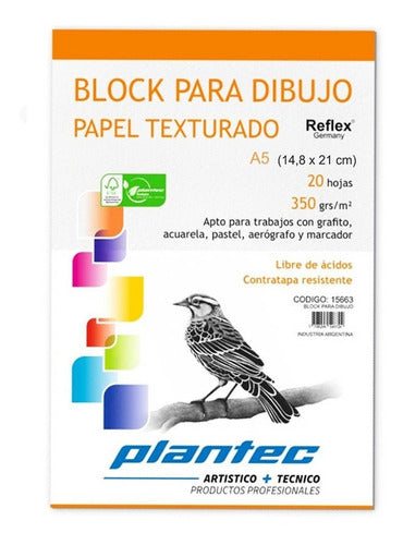 Plantec Block Para Dibujo A5 Texturado 350gr X40hjs 0