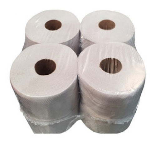 JM Factory 10 Jumbo Toilet Paper Bags White 8 Rolls x 300m Big Cone 0