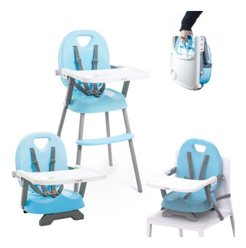 3-in-1 Baby Dining Chair Booster Seat High Low Lightweight + Bib 18
