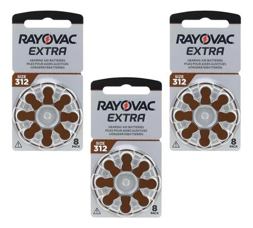 Rayovac Extra Pr41 Hearing Aid Batteries Pack of 8 1