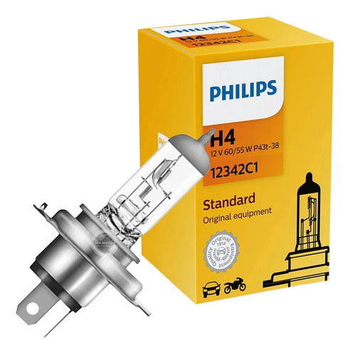 PHILIPS Premium Halogen Lamp H4 Skua Zr Bross Glh Mt 03 R3 Sia++ 1