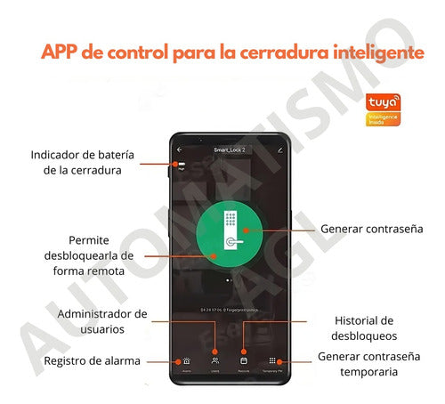 AGL Smart Lock with Fingerprint and Wifi Tuya 6
