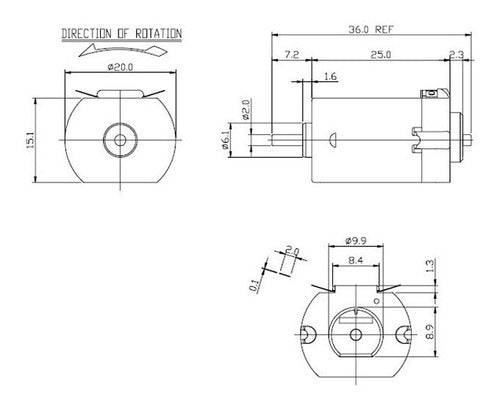 Motor Dc 11000 Rpm 3v Modelo 130 Robotica Nubbeo 2