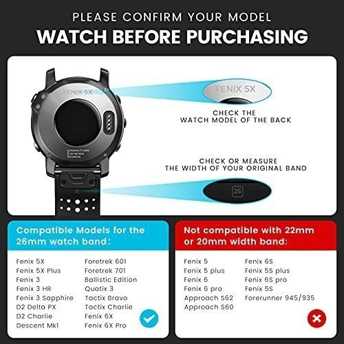 Notocity Malla Para Garmin Fenix 3 / 5x / 6x / Delta Px Br 3