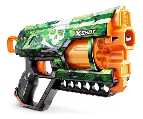 X-Shot Pistola Skins Griefer Lanza Dardos Recarga Trasera 0