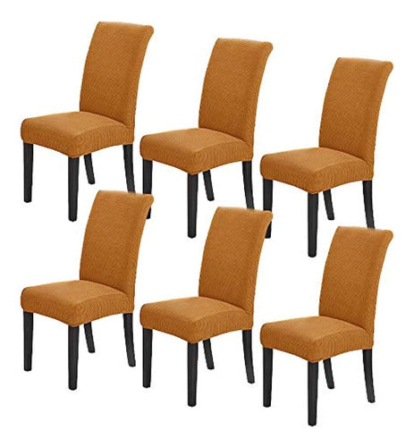 Howhic Elastic Chair Covers for Dining Chairs, Set of 6 0