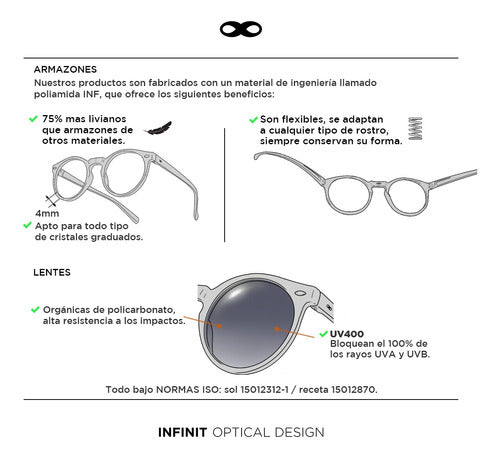 Infinit X04 Translucent Brown Reading Glasses Frame 2