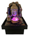 Small Buddha Water Fountain Hand LED Color Cascade 19cm Zn 2
