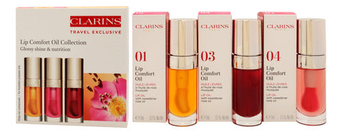 Coleção De Óleos Lip Comfort Clarins Com 3 X 6 Ml Sweetbriar 2