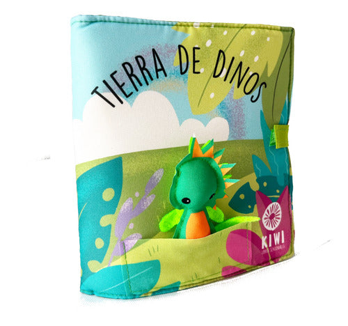 Raimundojuguetes Libros Sensoriales Tierra De Dinos Didacticos Tela Niños 3