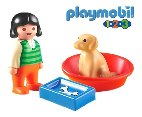 Playmobil 123  Niña Con Perro 6796 Oferta!!! 1