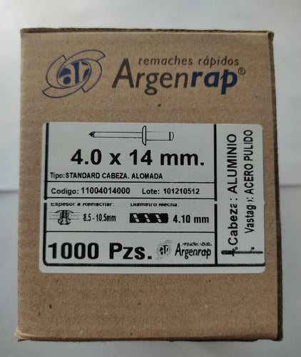 Argenrap Aluminum Pop Rivet 4x14 - 200 Units 3