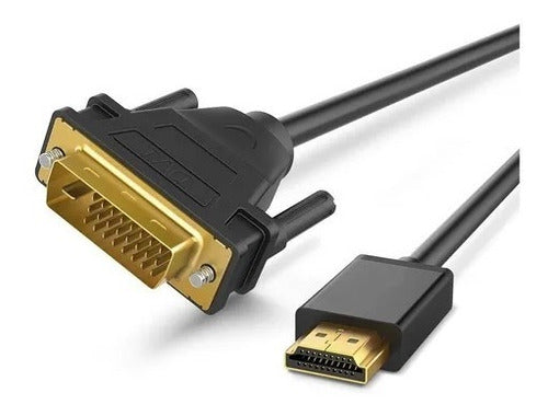 Cable Hdmi A Dvi 24+1 Fichas Doradas 1.5 Mts Pc A Tv Full Hd 0