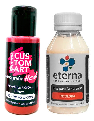 Eterna Custom Art 5 Airbrush Paints & Adhesion Base 0