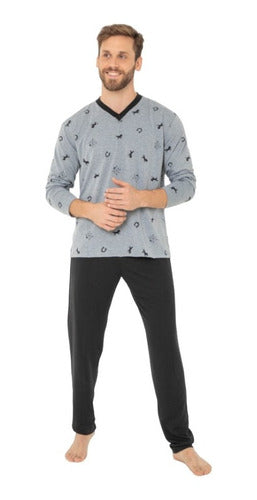 Bianca Secreta Men's Winter Modal Printed Pajama 23061 0