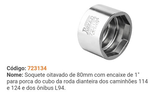 Llave 80mm 8 Caras Enc 1  Tuerca Eje Del Scania Camión/bus 1