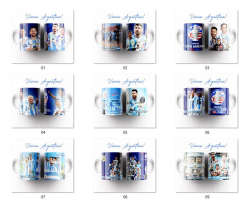 Imprimi Kits Plantillas Copa América 2024 Tazas Diseño Sublimar Argentina 1