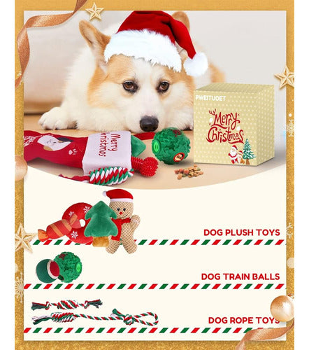 Pweituoet Christmas Toys For Dogs With Christmas Stockings 2