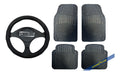 Goodyear Sonic PVC 4-Piece Car Floor Mat and Steering Wheel Cover Kit 12