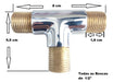 Adaptador Tee Metal Conexção Com Roscas Externas De 1/2 2