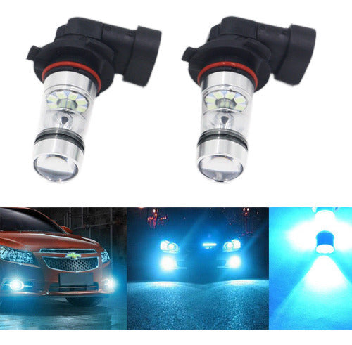 Iceberg 2 x 9005 H10 HB3 100W LED 8000K Fog Lights Blue Projector 1