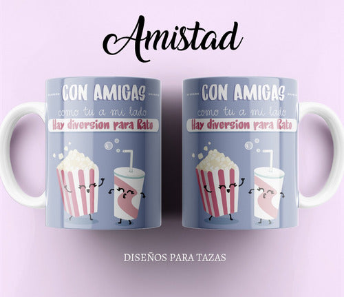 Plantillas Sublimar Tazas Dia Del Amigo Amiga Amistad #t245 1