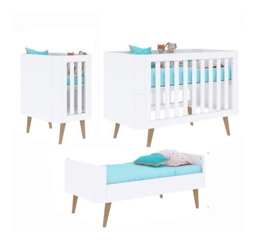 Agatha 3 In 1 Evolutive Crib - Arctic 0