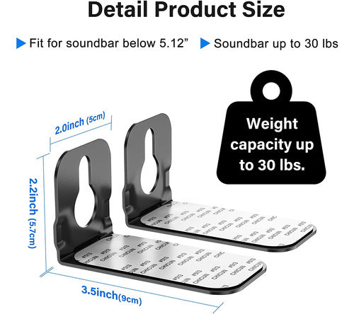 Notiela Universal Wall Mount for Samsung Soundbar 4