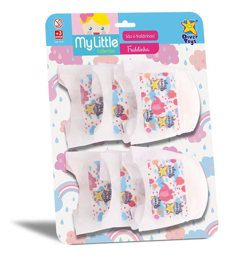 Divertoys My Little Collection 6 Diapers for Dolls Febo 2