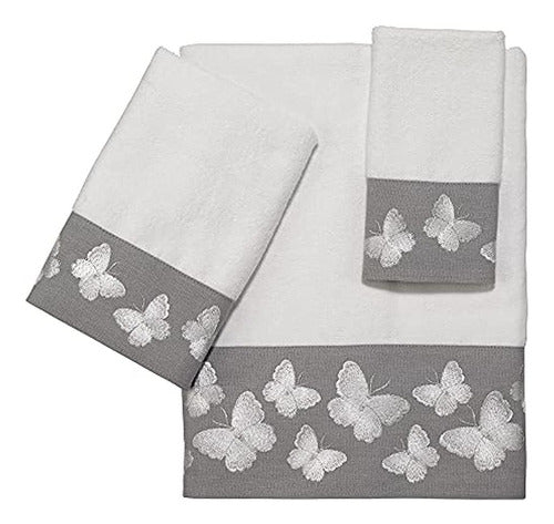 Avanti Linens Yara Collection, Fingertip Towel with Embellished Edging 1