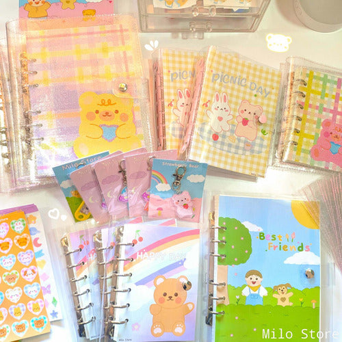 Milo Store A5 Transparent PVC 6-Ring Binder!! Journaling 3