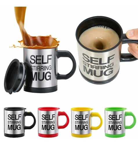 Taza Con Revolvedor Mug Térmico Mezcladora Automática 0