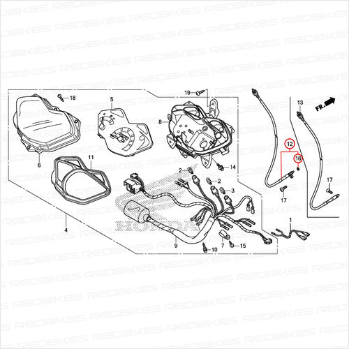 Honda Elite 125 2015 Original K1 Speedometer Cable Trip 2