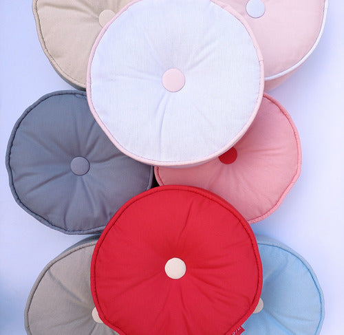 Exclusive Round Decorative Cushions by Le Cottonet for Chairs 135