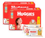 Huggies Supreme Care Xxxg X 2 + Toallas Oleo Calcareo 80 X 2 0