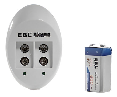 Cargador De Batería De 6f22 9v Li-on Ni-mh Ni-cd Batería + 9 0