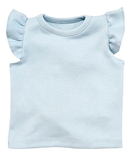 Girls' Reeb T-shirt with Ruffles on the Sleeves 0