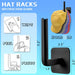 Aizzke Wall Mounted Hat Organizer - 4 Units - Black 4