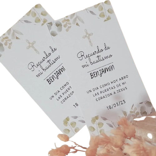 Sweet Keik 20 Personalized Baptism and Communion Cards 10 X 5 cm 0