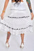 HHG White Lace Skirt with Black Embroidery and Lace Trim 1