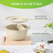 UTTKOJ 4-in-1 Kitchen Strainer Set with Bowl, Beige 5