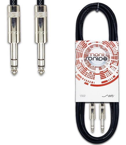 MSCables Plug TRS to Plug TRS 1.5 Meters Balanced Stereo Cable - Montasonido 0