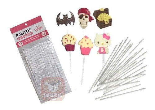 24-Pack Clear 13cm Lollipop Cakepop Sticks by Parpen 0