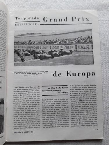 Revista Velocidad N° 191 Agosto 1966 Ferrari - Tc Chacabuco 3