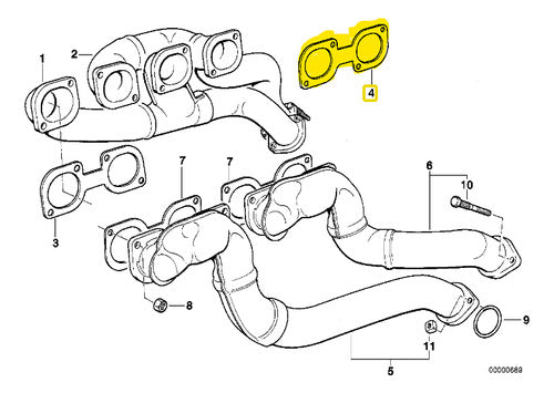 Victor Reinz Junta Escape Para Bmw Serie 5 E39 540ip M62 1