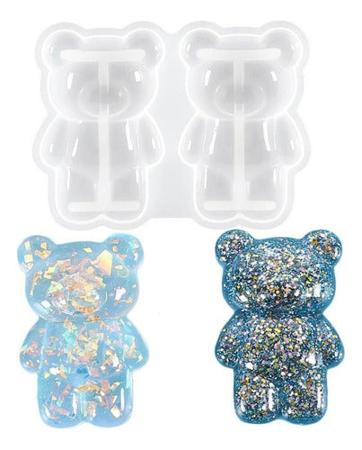 Doctor Glitter Silicone Mold 2 Standing Bears 0