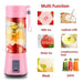 Portable Rechargeable USB Mini Blender 380ml 4 Blades Powerful 3