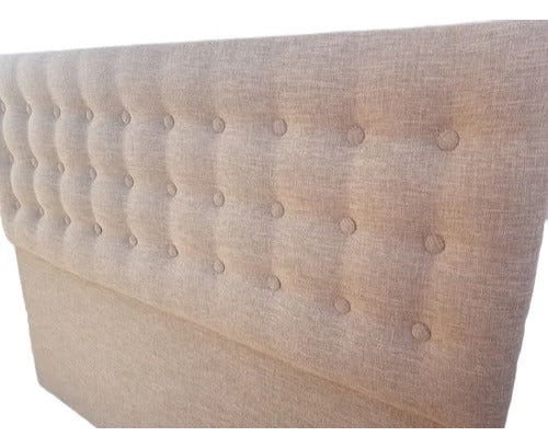 Classic Buttoned Eco Leather 1-Place Headboard 5