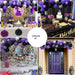 Arco Globos Merlina Decoracion Globos Violeta Negro Plateado 3